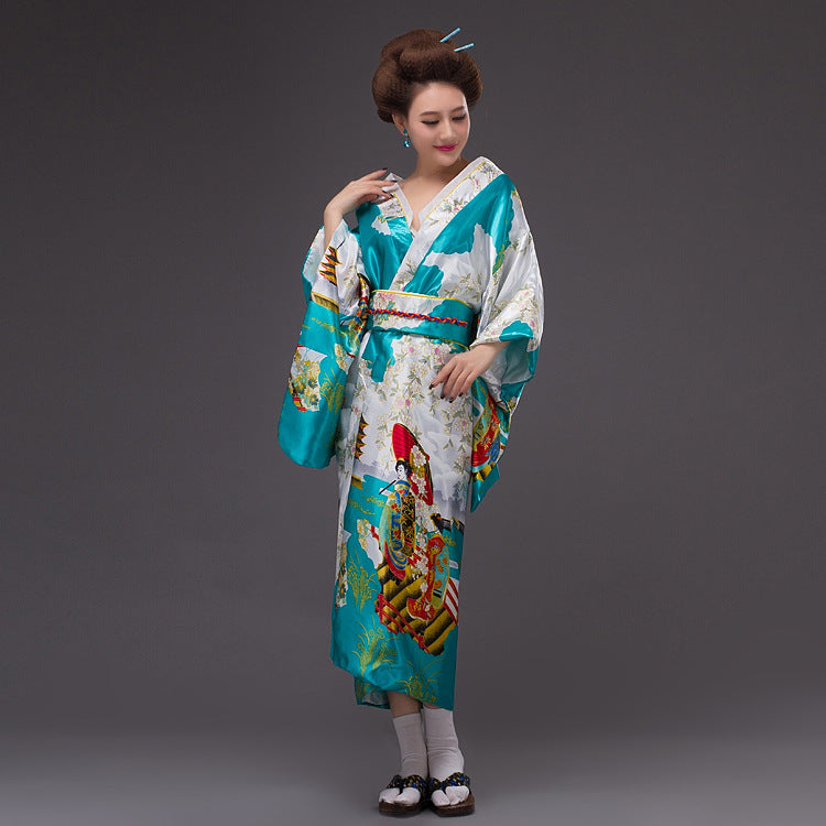 Japanese Womens Traditional Kimono Yukata Costumes Cosplay for Photography