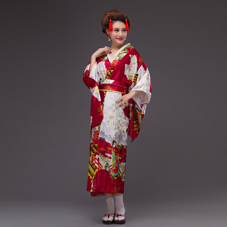 Japanese Womens Traditional Kimono Yukata Costumes Cosplay for Photography