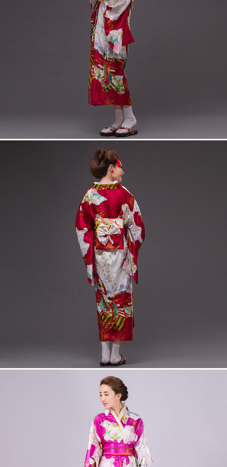 Japanese Womens Traditional Kimono Yukata Costumes Cosplay for Photography