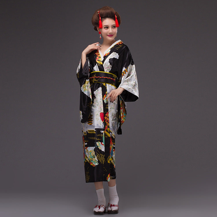 Japanese Womens Traditional Kimono Yukata Costumes Cosplay for Photography