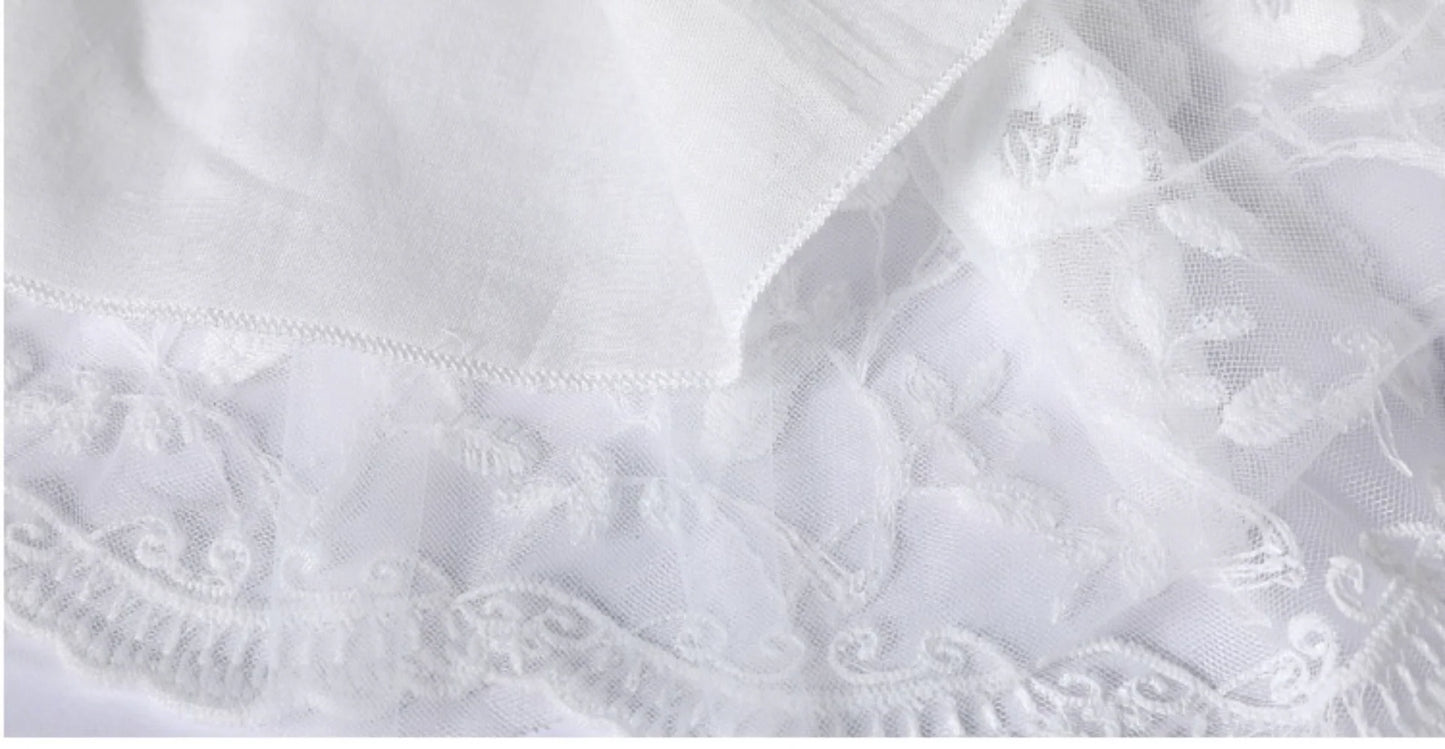 Baby Girl Lace Princess Dress with Hat – Puffy Tulle Gown Christenings