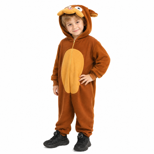 Kids Squirrel Costume Jumpsuit Book Week Woodland Fancy Dress