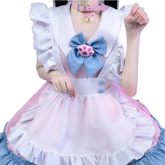 Sweet Cute Lolita Maid Dress Womens Girls Anime Cosplay Costume Layers Dresses