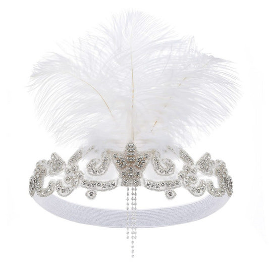 1920s Feather Flapper Headband – Gatsby Costume Hairpiece