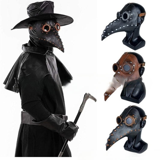 Medieval Plague Doctor Bird Beak Mask Halloween Steampunk Costume