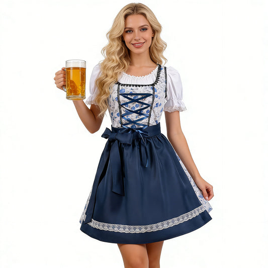 Munich Beer Festival Costume Party Dress - Cosplay Maid Outfit with V-Neck Dress