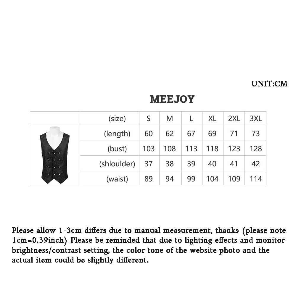 Medieval Retro Gothic Suit Vest - Three-Breasted Waistcoat