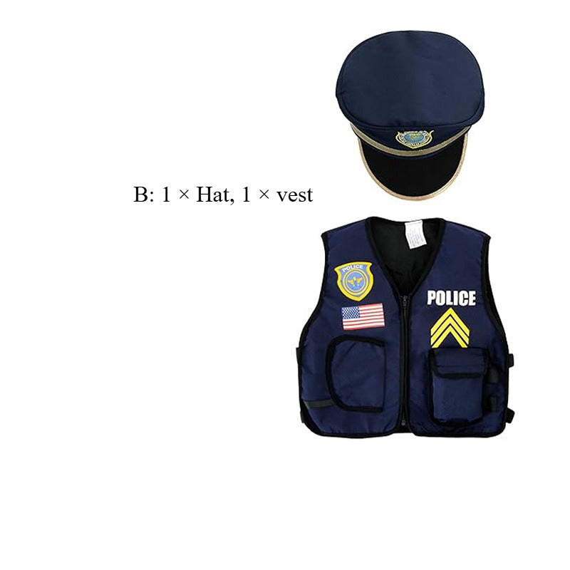 Kids Police Suit  for Book Week Halloween Makeup Party Cosplay