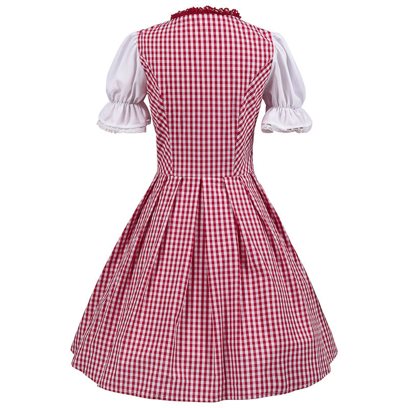 Authentic Halloween German Beer Girl Costume - Plus Size Barmaid Dress for Oktoberfest