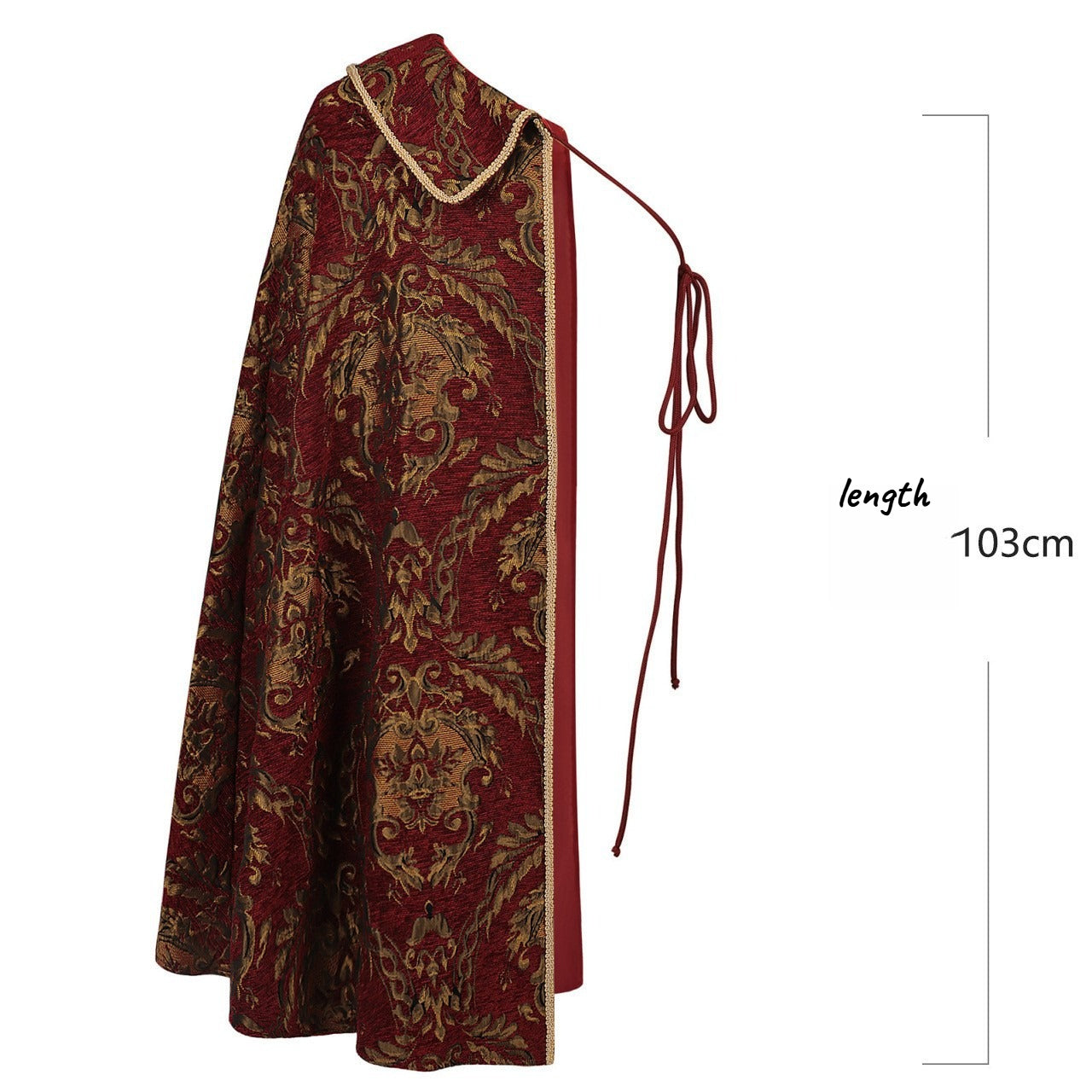 Mens Tudor Noble One Shoulder Cloak Medieval Knight Cape LARP Ren Faire