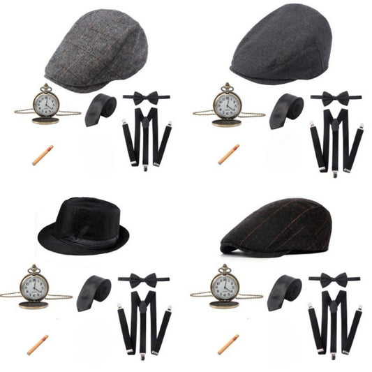 Mens Gangster 1920s Gatsby Costume Accessory Set