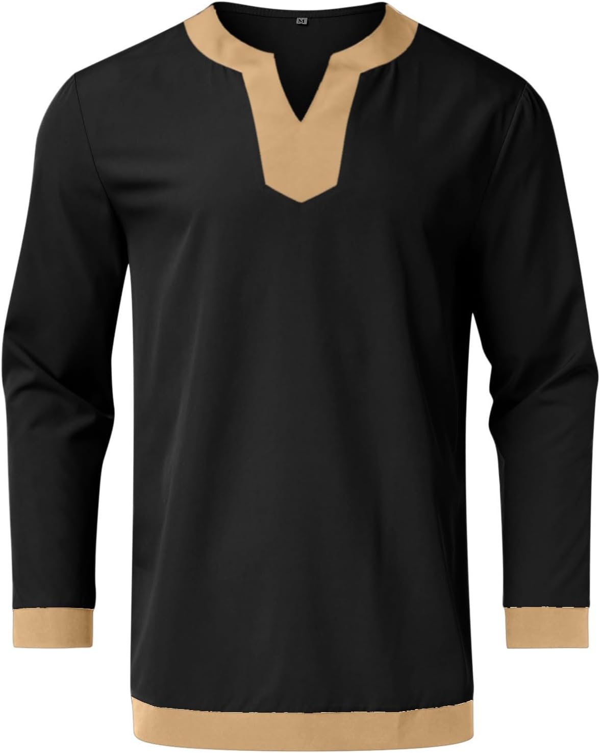 Mens Medieval Pirate Shirt Steampunk Viking Renaissance Long Sleeve Tunic Knight Viking Shirts Halloween Costume Top