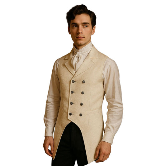 Men Medieval Renaissance Vest Waistcoat Gothic Steampunk Coat Halloween Costume
