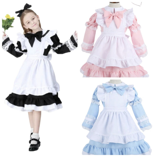 Girls Alice Costume Party Book Week Kids Child Easter Fancy Dress Cosplay