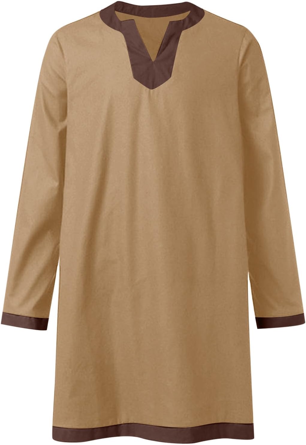Mens Medieval Pirate Shirt Steampunk Viking Renaissance Long Sleeve Tunic Knight Viking Shirts Halloween Costume Top