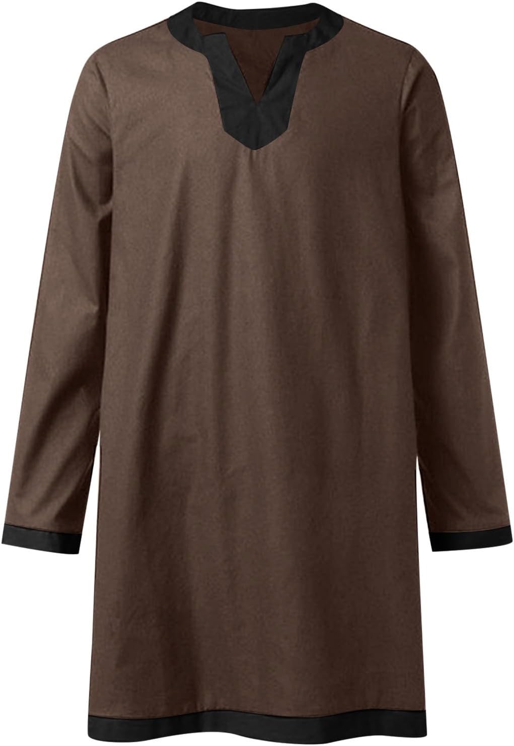 Mens Medieval Pirate Shirt Steampunk Viking Renaissance Long Sleeve Tunic Knight Viking Shirts Halloween Costume Top