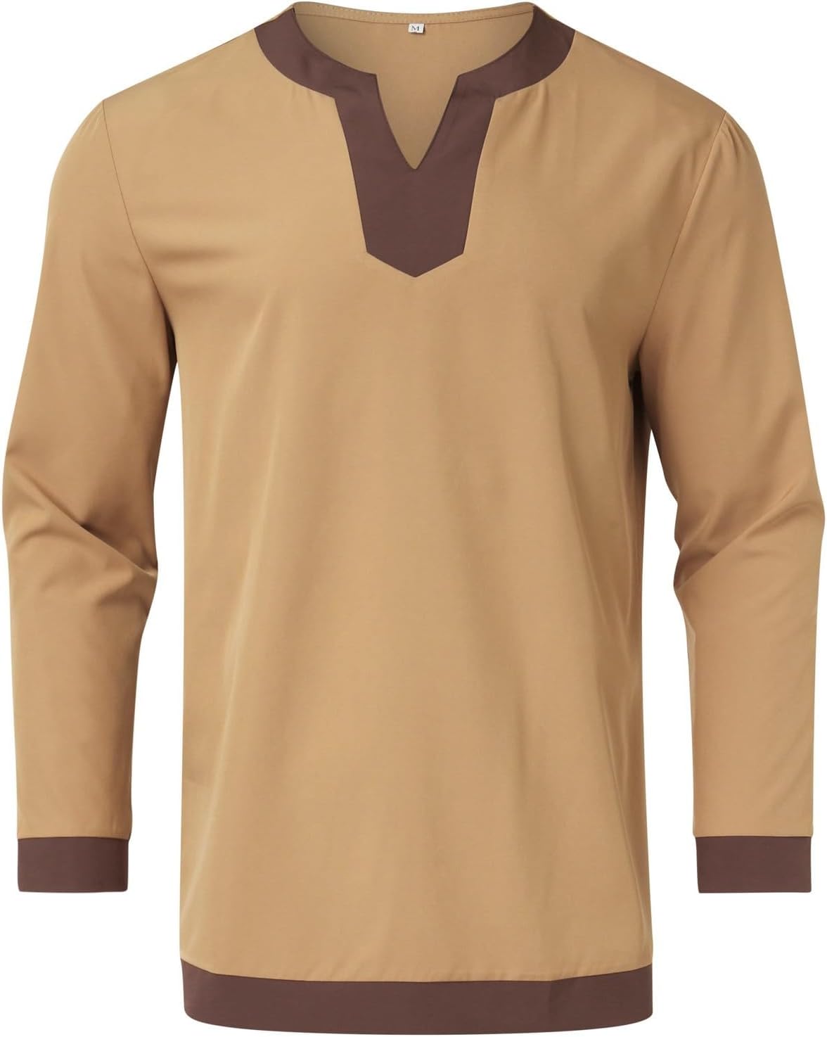 Mens Medieval Pirate Shirt Steampunk Viking Renaissance Long Sleeve Tunic Knight Viking Shirts Halloween Costume Top
