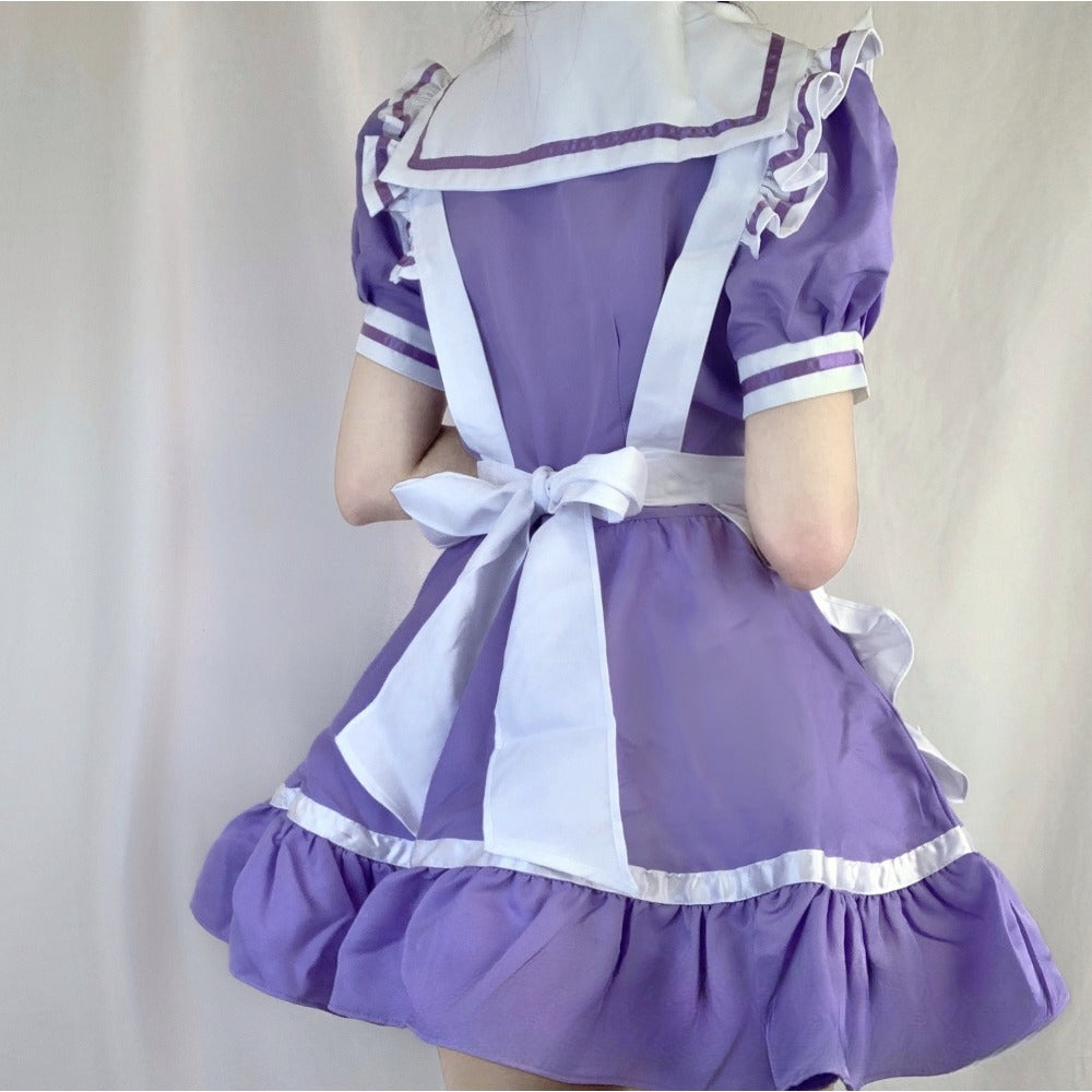 Purple Maid Costume Pure Hearted Maid Costume Fun Set Cute Girl Anime Costume