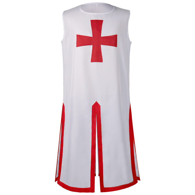 Crusader Knights Templar Uniform Set Cape Burqa Roman Empire Movie Cosplay Costume
