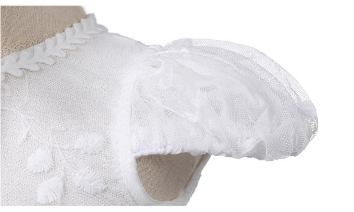 Baby Girl Lace Princess Dress with Hat – Puffy Tulle Gown Christenings