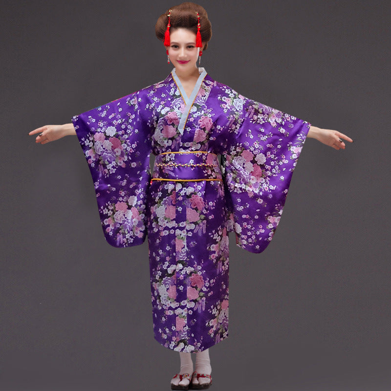 Japanese Womens Traditional Kimono Yukata Costumes Cosplay for Photography