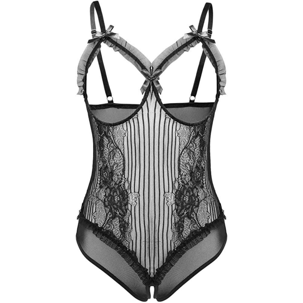 Unleash Your Sensuality: Ultra-Thin Perspective Lace Bra Set with French Embroidery Sexy Lingerie