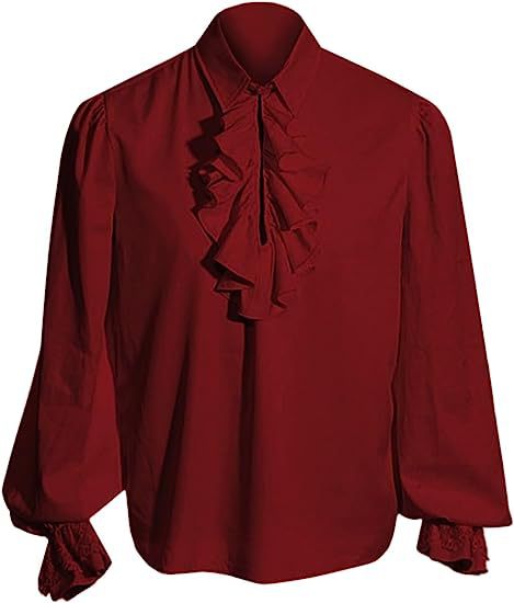 Women Men Regency Shirt Victorian Top Medieval Renaissance Gothic Vampire Costume