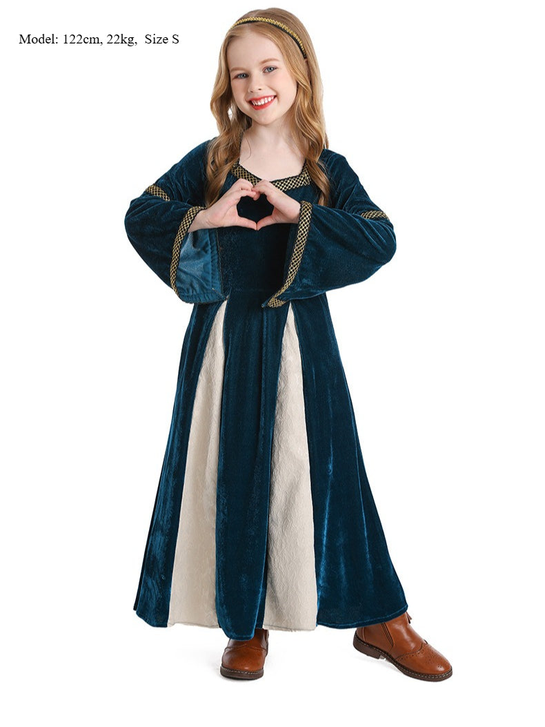 Medieval Princess Costume for Girls Renaissance Fancy Dress