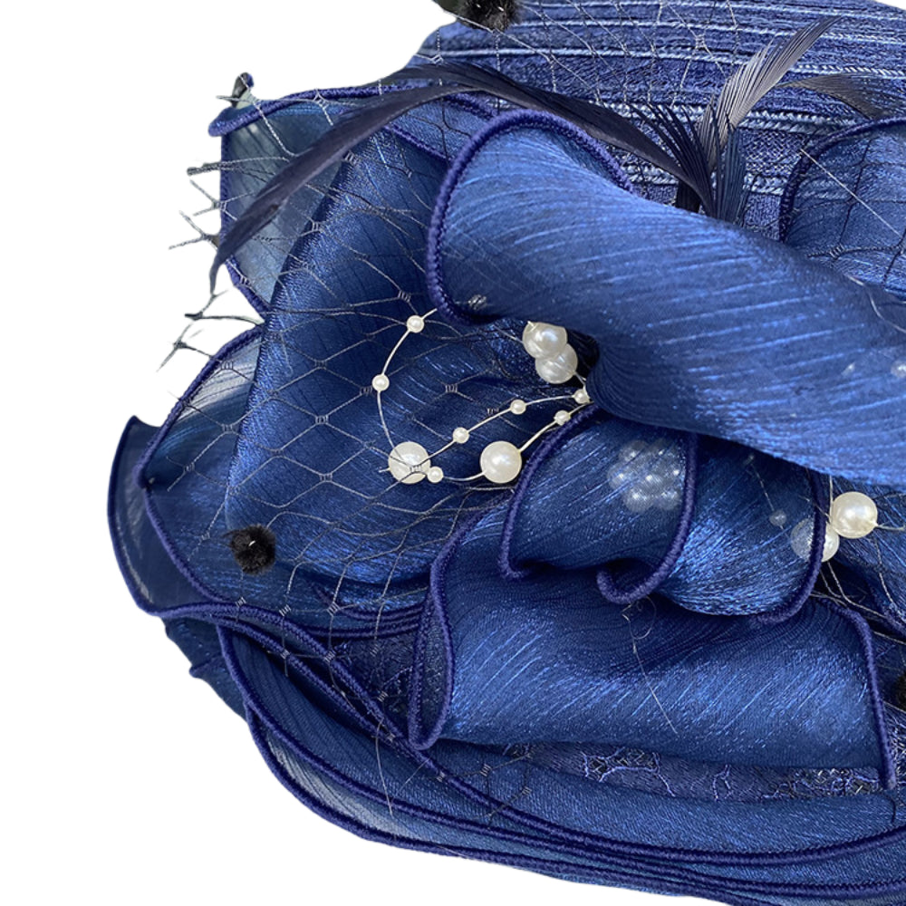 Lace Trim Sun Hat Elegant Pearl Floral Bucket Hat Women’s Summer Breathable UV Protection Hat