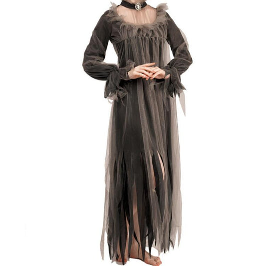 Ladies Zombie Graveyard Corpse Bride Womens Horror Halloween Fancy Dress Costume