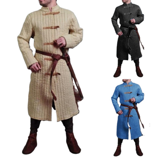 Medieval Warrior Gambeson Knights LARP Thick Padded Armor Coat Cosplay Jacket Aketon Outfit