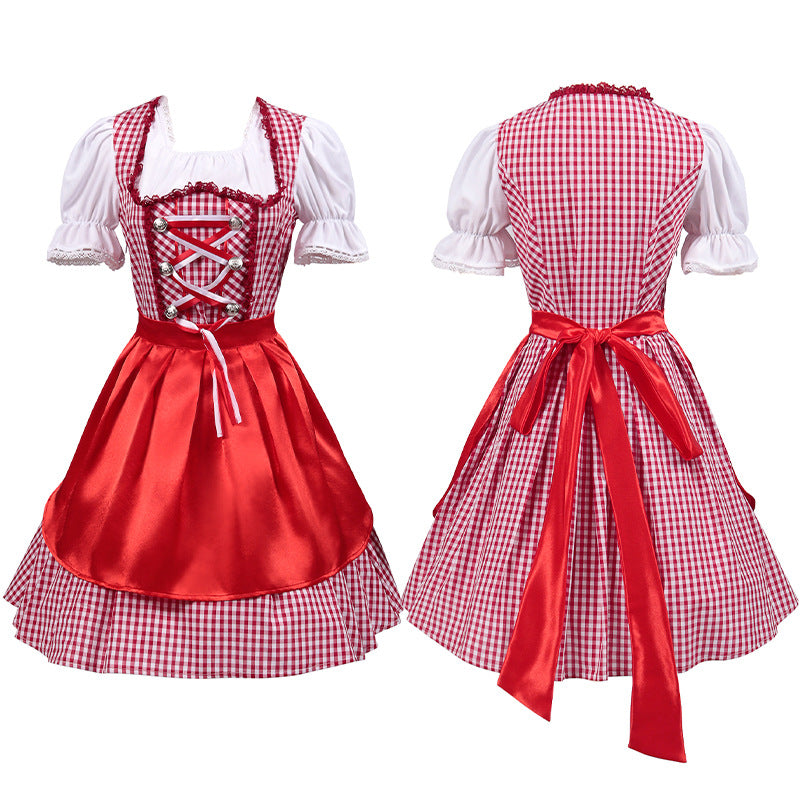 Authentic Halloween German Beer Girl Costume - Plus Size Barmaid Dress for Oktoberfest