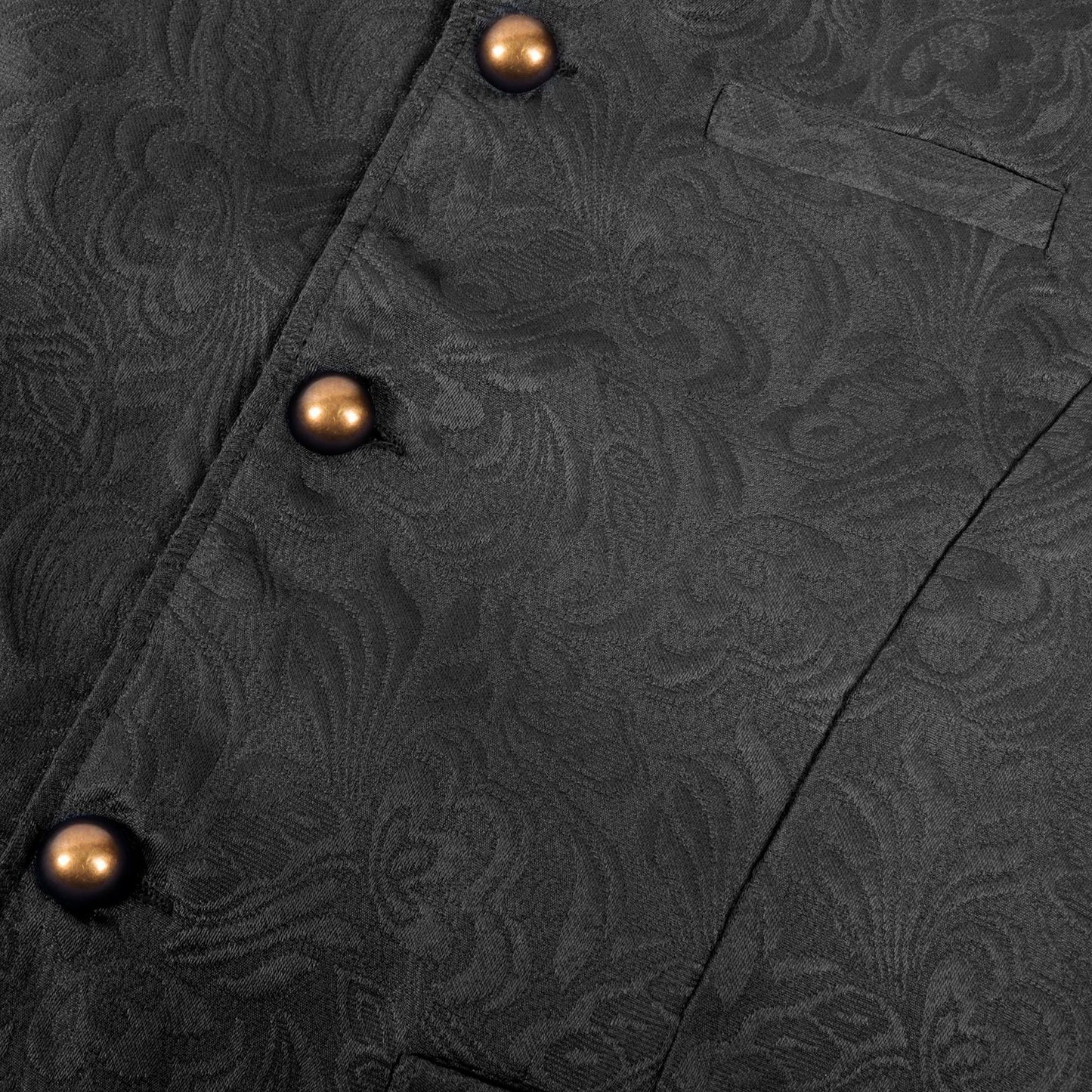 Men Retro Medieval Renaissance Vest Short Jacquard Waistcoat