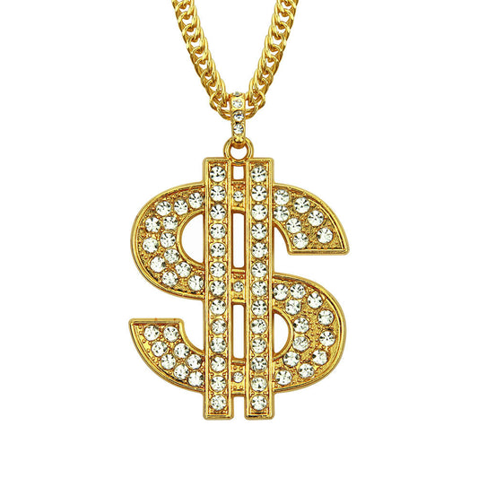 Hiphop Money Pendant Necklace Popular Hip Hop Jewelry Men's Necklace Cuban Chain