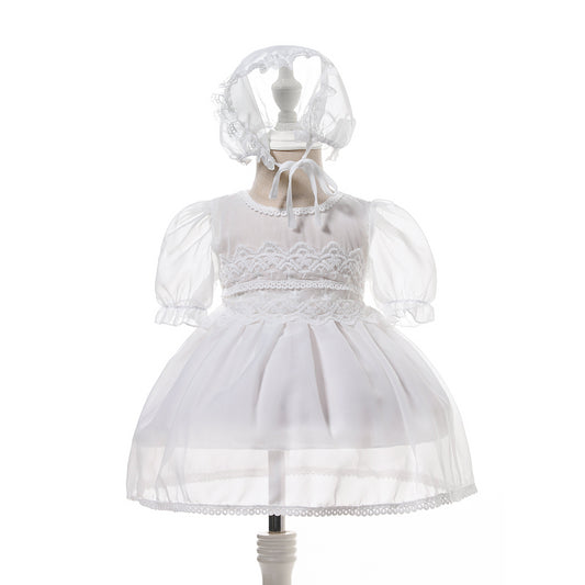 MEEJOY BABY Princess Outfit for Full Month, 1st Birthday, Summer Party or Baptism