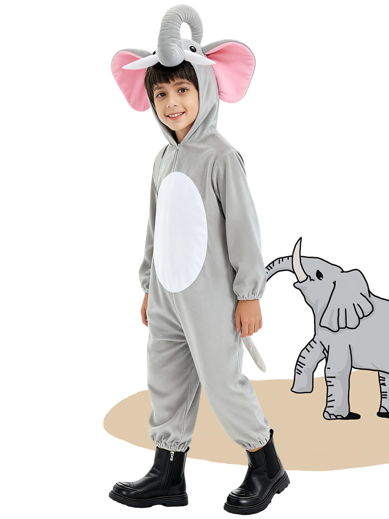 Kids Elephant Costume Onesie Zoo Book Week Animal Fancy Dress | MEEJOY