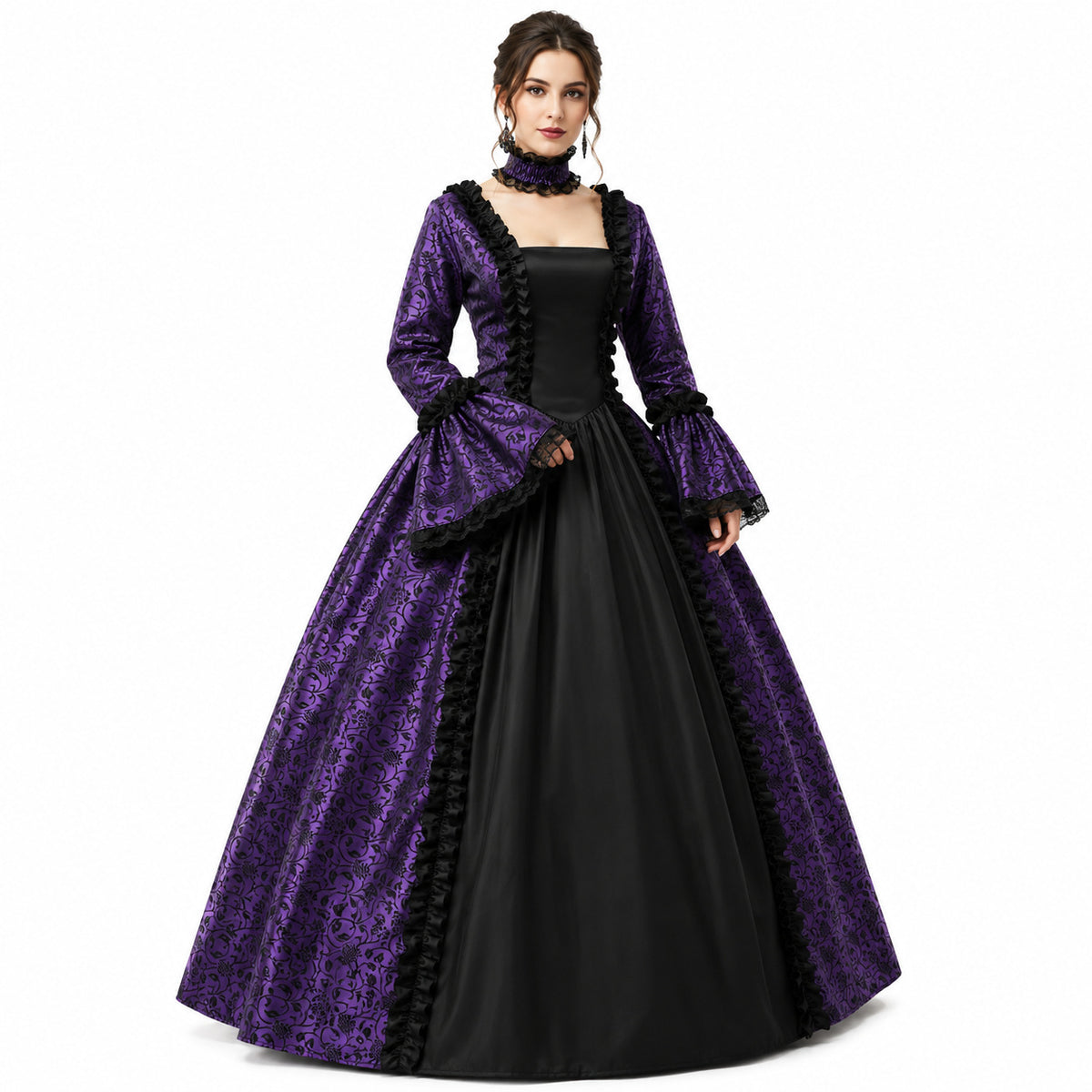 Renaissance Medieval Victoria Women Party Dress Palace Retro Skirt