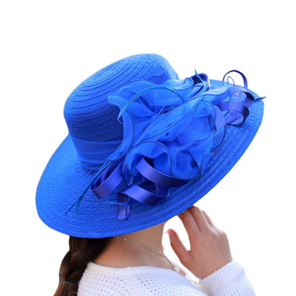 Wide Brim Floral Mesh Sun Hat meejoy.com.au