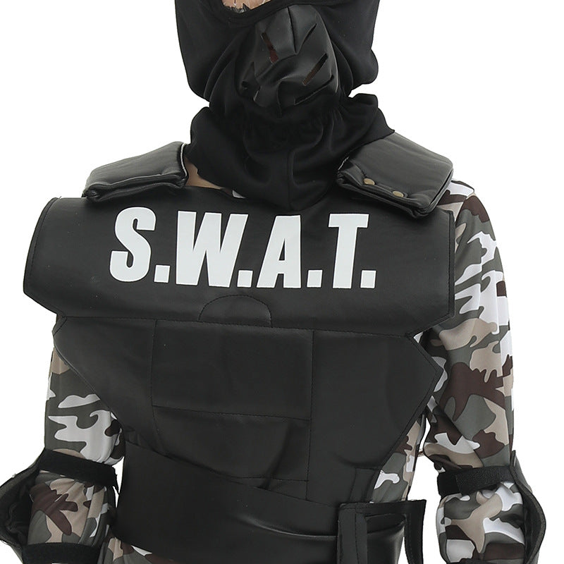 SWAT Commander Kids Military Police Costume Full Set- Perfect for Book Week