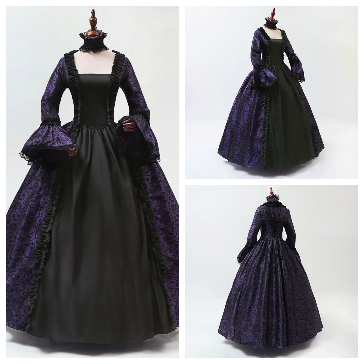 Renaissance Medieval Victoria Women Party Dress Palace Retro Skirt