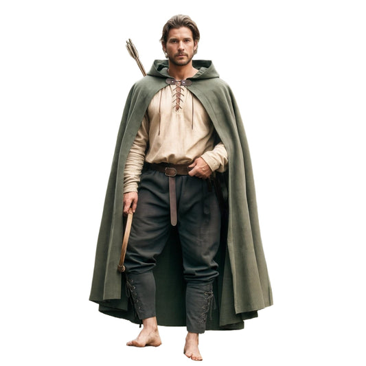 Adult Viking Ranger Fancy Dress Costume Set Halloween Ren Faire LARP