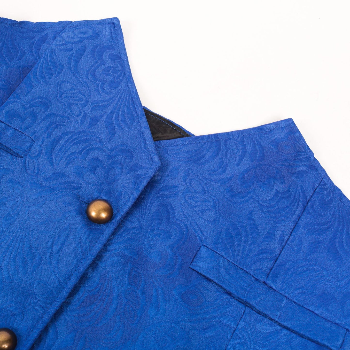 Men Retro Medieval Renaissance Vest Short Jacquard Waistcoat
