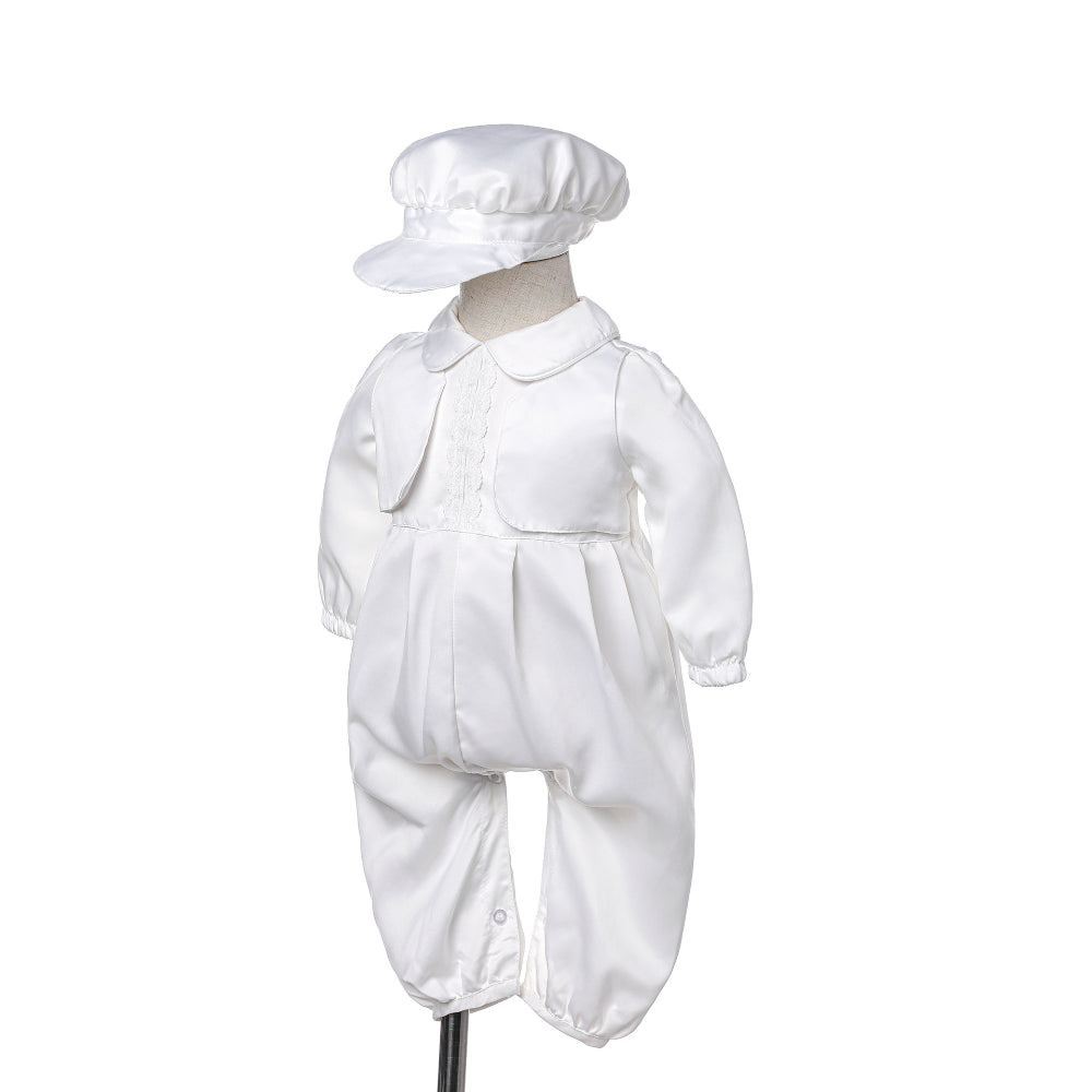 Baby Boy Christening Outfit with Hat – 2-Piece Baptism Suit MEEJOY COSTUMES THROWBACK