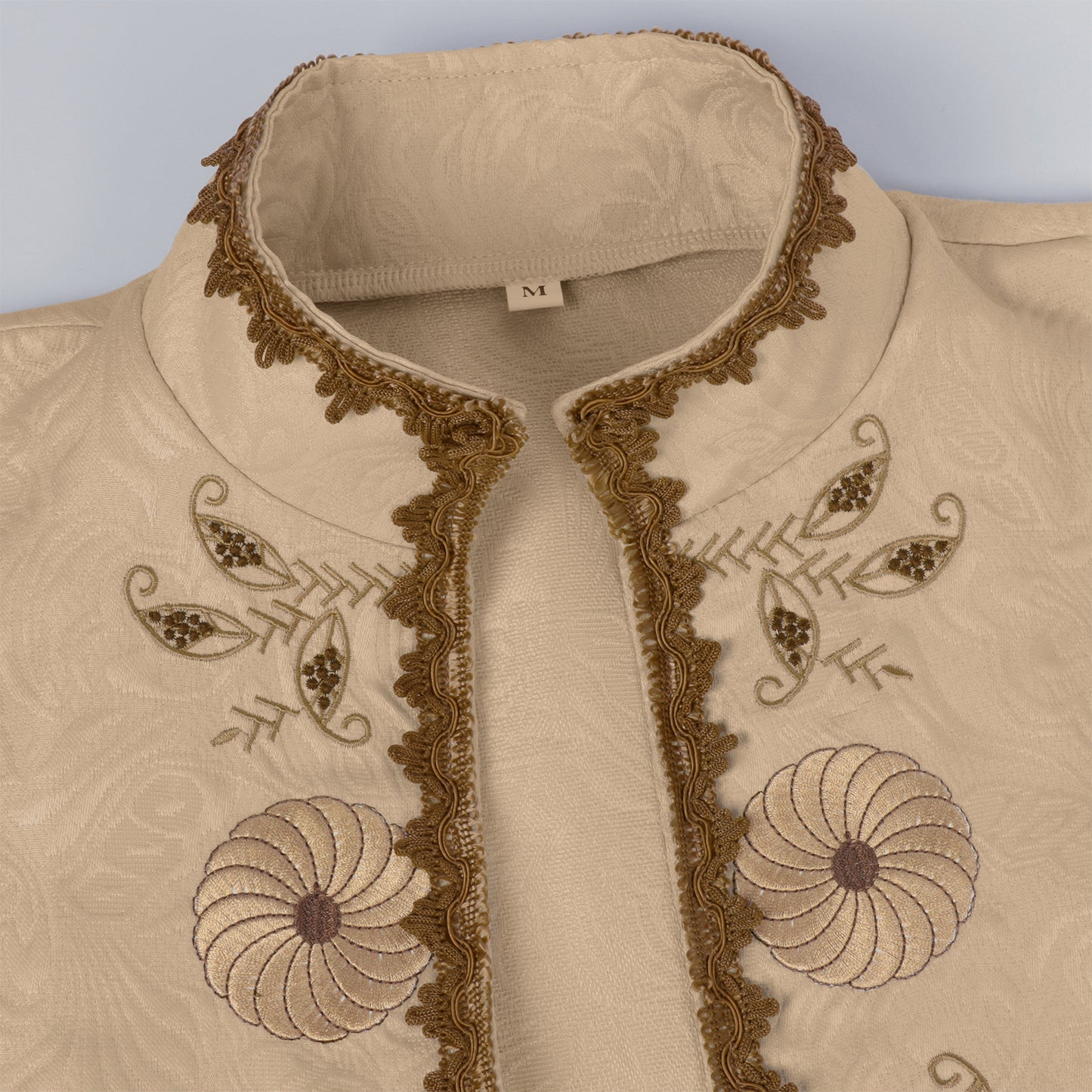 Luxury Vintage Jacquard Coat Medieval Retro Costume Steampunk Retro Men's Uniform Stand-up Collar Classic Bridgerton