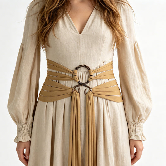 Womens Medieval Renaissance Belt Viking Dress Waist Sash Faux Leather