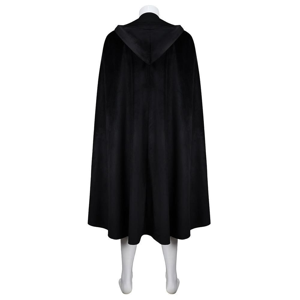 Men's Medieval Odyssey Black Knight Costume – Gothic Cape & Armour-Look Set