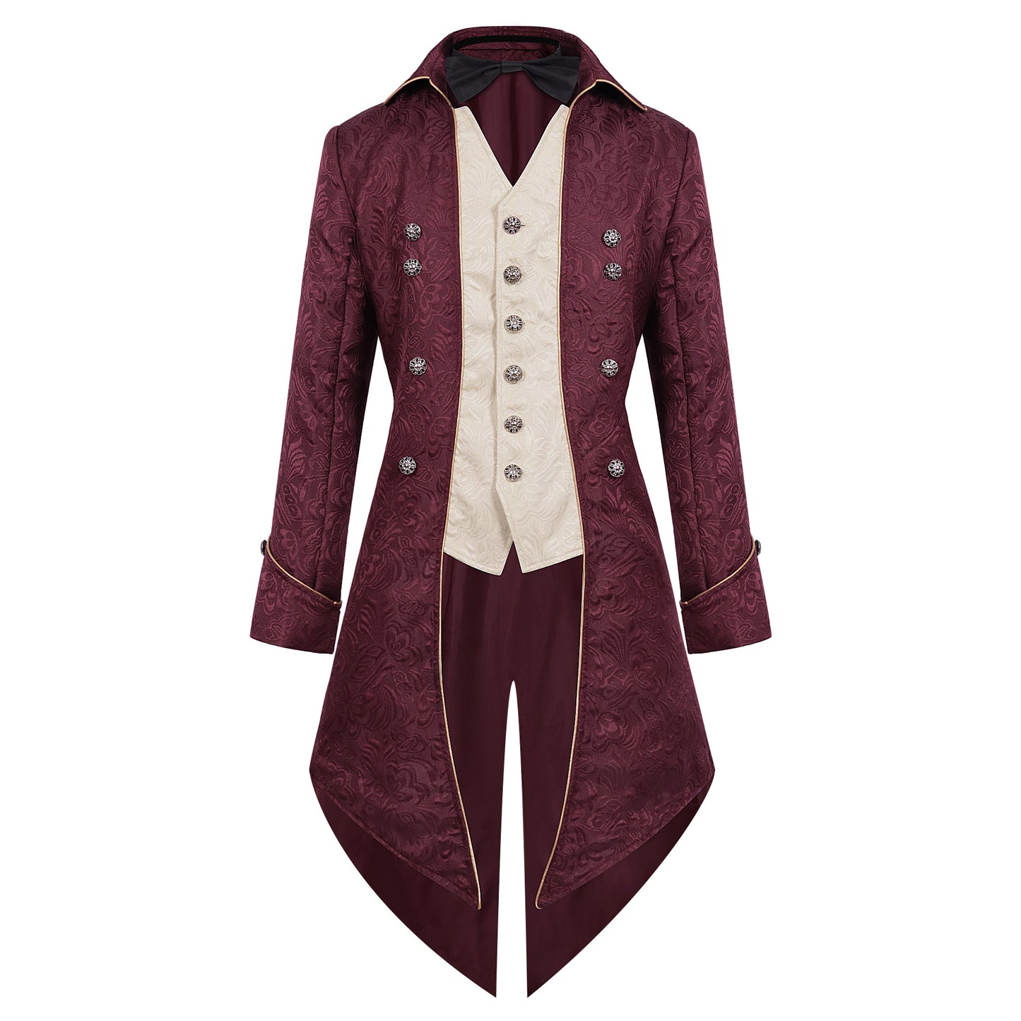 Men's Victorian Floral Tailcoat – Steampunk Gothic Costume Jacket