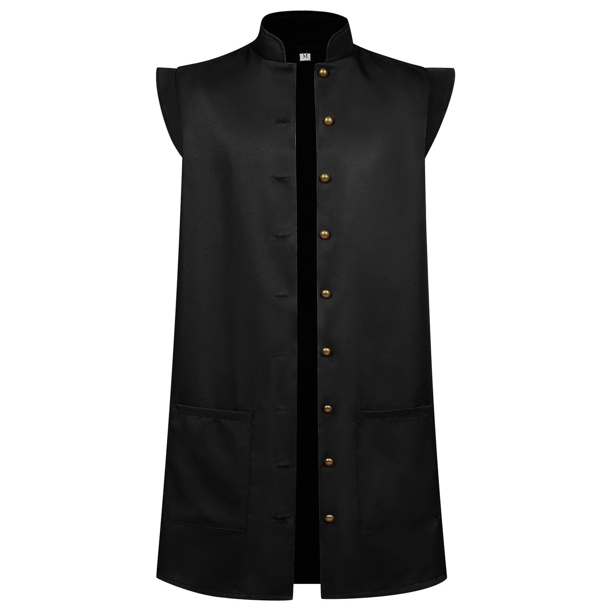 Medieval Renaissance Sleeveless Long Vest – Pirate Fantasy Costume Waistcoat