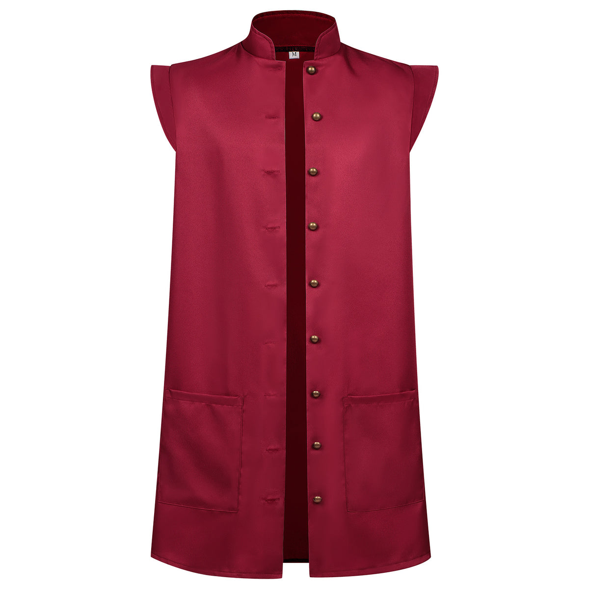 Medieval Renaissance Sleeveless Long Vest – Pirate Fantasy Costume Waistcoat