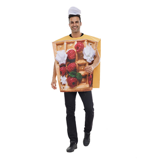 Halloween Fun Food Costume Waffle Bar Party Costume for Adult